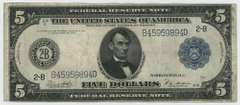 Much nicer 1914 Series Large Size $5 Federal Reserve Note (2-B)