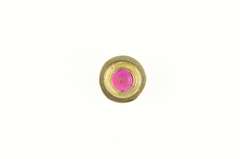 14K Yellow Gold 0.60 Ct Natural Ruby Solitaire Bezel Slide Pendant