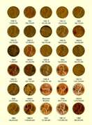 Set of Lincoln Wheat Cents 1941-1974-S in Album