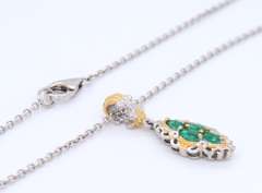 Vintage 925 Sterling Silver Gemstone Necklace