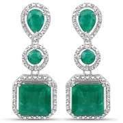 Gorgeous 7.5 Cttw Natural Emerald Earrings