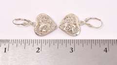 Heart-shaped Sterling Earrings