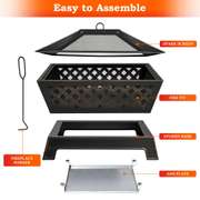 34 Inch Fire Pits Large Wood Burning Deep Steel