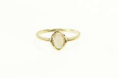 10K Yellow Gold Oval Natural Opal Classic Vintage Statement Ring