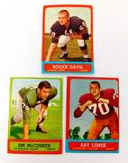 3 Topps 1963 Topps Football Cards