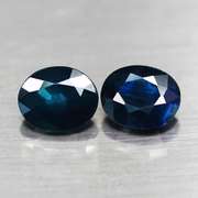 Unheated! 1.13ct top blue Sapphire pair