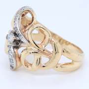 Vintage Yellow Gold Diamond Infinity Ring