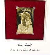 Gehrig & J. Robinson Baseball 1st Day Issues & 22KT Stamps