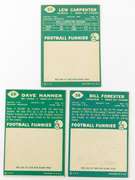 3 Topps 1960 Green Bay Packers Football Cards
