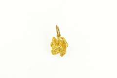 24K Yellow Gold Textured Raw Abstract Nugget Cluster Charm/Pendant