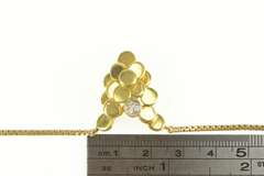 14K Yellow Gold 1950's Geometric Layered Cluster Statement Necklace