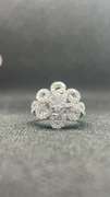 UNIQUE 1.15 CARAT T.W. DIAMOND FLORAL RING IN 18K WHITE GOLD