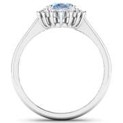 14 Kt White Gold Aquamarine Earrings