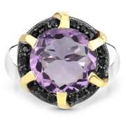 Natural Large  14 Kt Gold Plated7.25 Ct Amethyst Ring