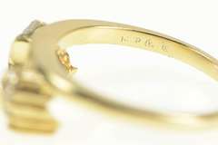 14K Yellow Gold 0.35 Ctw Baguette Diamond Wedding Band Ring