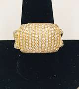 10kt Solid Yellow Gold & Diamond Men's Ring