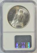 Super near Gem BU 1925 Peace Silver Dollar. NGC MS64