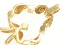 14K Yellow Gold Diamond Ornate Classic Heart Love Symbol Pendant