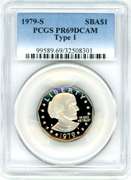 1979-S Proof Type 1 Susan B. Anthony Dollar in PCGS PR69RD DCAM