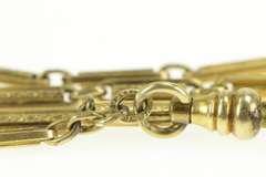 Gold Filled Art Deco Ornate Bar Steampunk Pocket Watch Chain