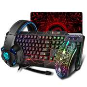 USB Wired 104 Keys Keyboard Mouse Headset Set