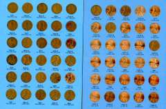 Set of Lincoln Wheat Cents 1941-1998-S in Albums
