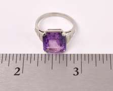 Sensational Purple Sapphire Ring in 14K White Gold