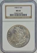 Super Gem BU 1900-O Morgan Silver Dollar. NGC MS65