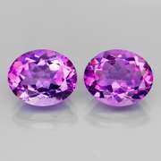 Glittering 6.40ct violet Amethyst pair