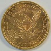 Fully struck BU 1900 US $5 Liberty Gold Piece