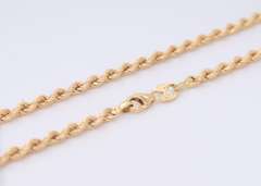 Popular Yellow Gold Rope Chain Necklace