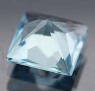 Incredible 5.27ct princess cut sky blue Topaz