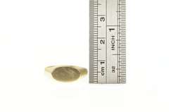10K Yellow Gold 1940's Vintage Oval Monogram Signet Plain Ring