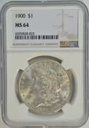 Near Gem BU better 1900-P Morgan Silver Dollar. NGC MS64