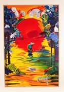 Peter Max, Original painting, mixed media on paper.