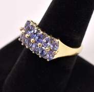 Elegant Purple Iolite Ring in 14K Yellow Gold