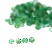 7.67ct set of pure Emeralds with bright green hues