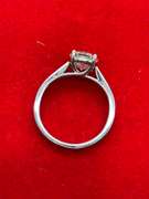CERTIFIED 14K WHITE GOLD DIAMOND SOLITAIRE  RING WITH 1.60 CARAT LAB GROWN DIAMOND