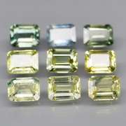 Heated only! 2.75ct emerald cut Sapphire set
