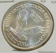 1 oz. .999 Silver round - Standing Lib design Unc