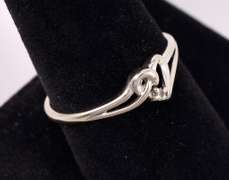 Darling Diamond Heart Ring in White Gold