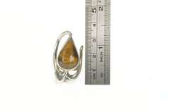 Sterling Silver Pear Tiger's Eye Cabochon Taxco Ring