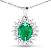 14 Kt White Gold Aquamarine Earrings