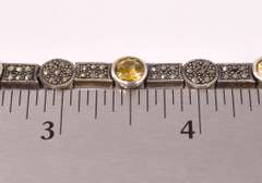 Sterling Bracelet With Citrines