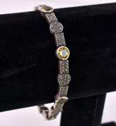 Sterling Bracelet With Citrines