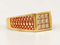 14kt Solid Yellow & Rose Gold Men's Ring