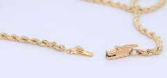 Elegant Yellow Gold Rope Chain Necklace