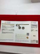 certified 14k white gold and diamond studs