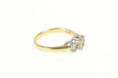 14K Yellow Gold 0.50 Ctw Diamond Flower Cluster Engagement Ring