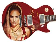 Jennifer Lopez Autographed Signed Custom Photo Graphics Guitar ACOA